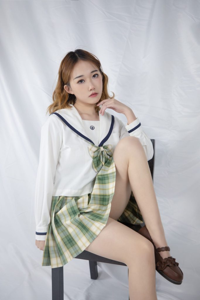 图片[3]-QC017格韵少女：水手服与英伦风的青春演绎-靓图汇